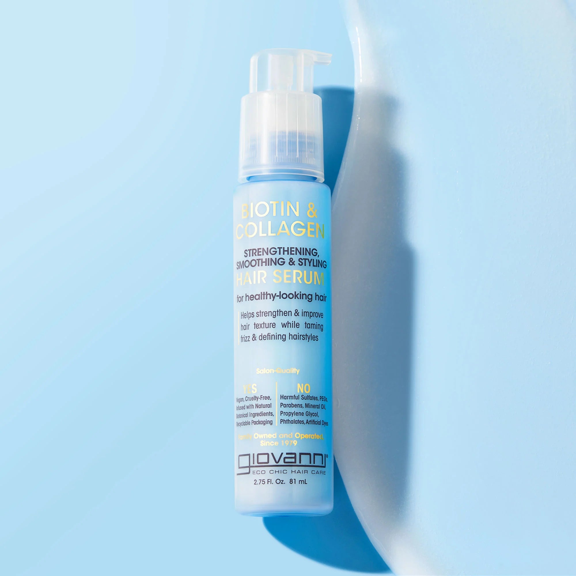 Giovanni Cosmetics - Biotin & Collagen Strengthening Smoothing & Styling Hair Serum - 81ml