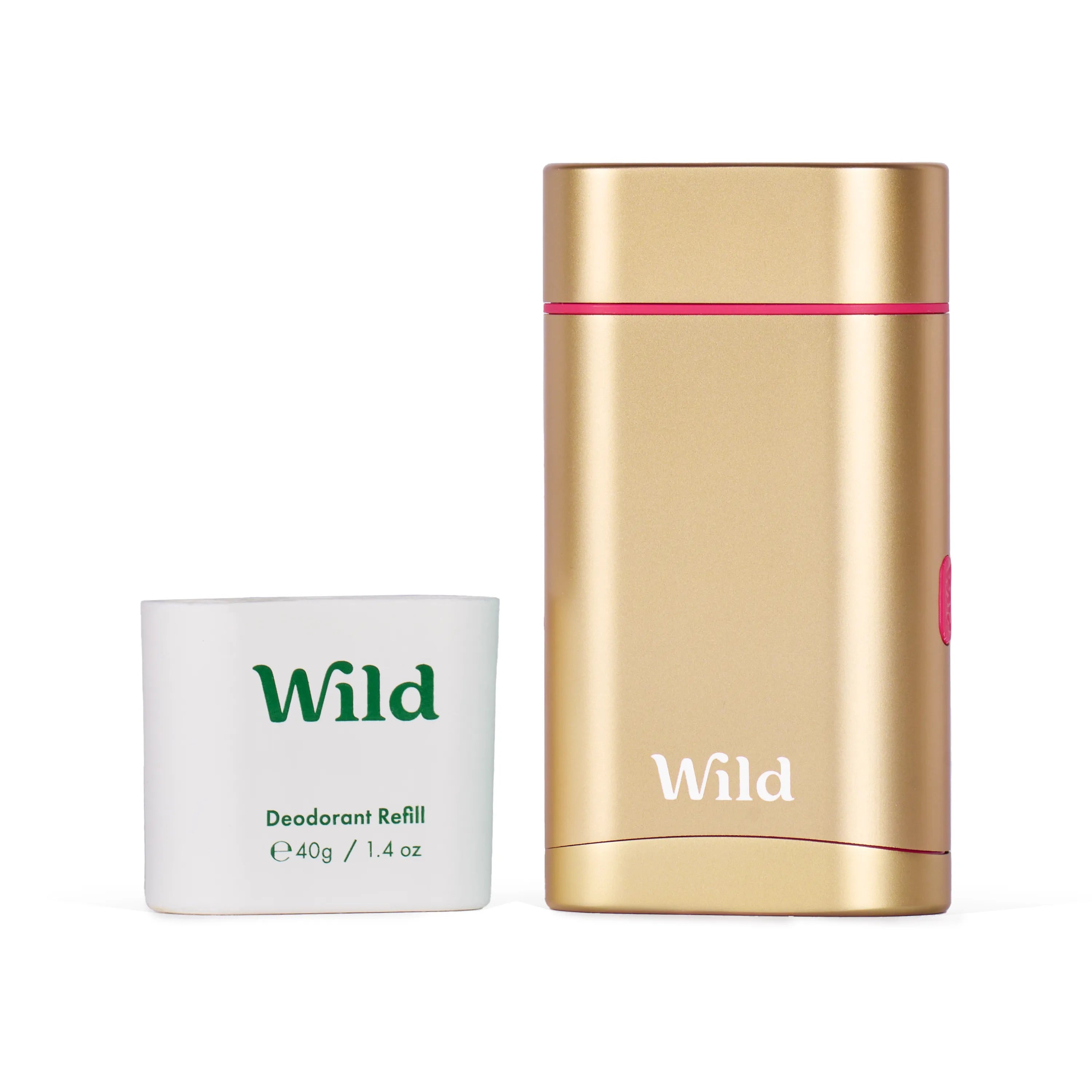 Gold Case + Pomegranate & Pink Peppercorn Deo Refill - Wild