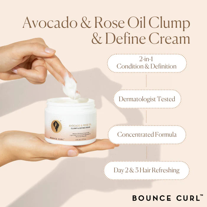 Bounce Curl Avocado & Rose Oil Clump and Define Cream