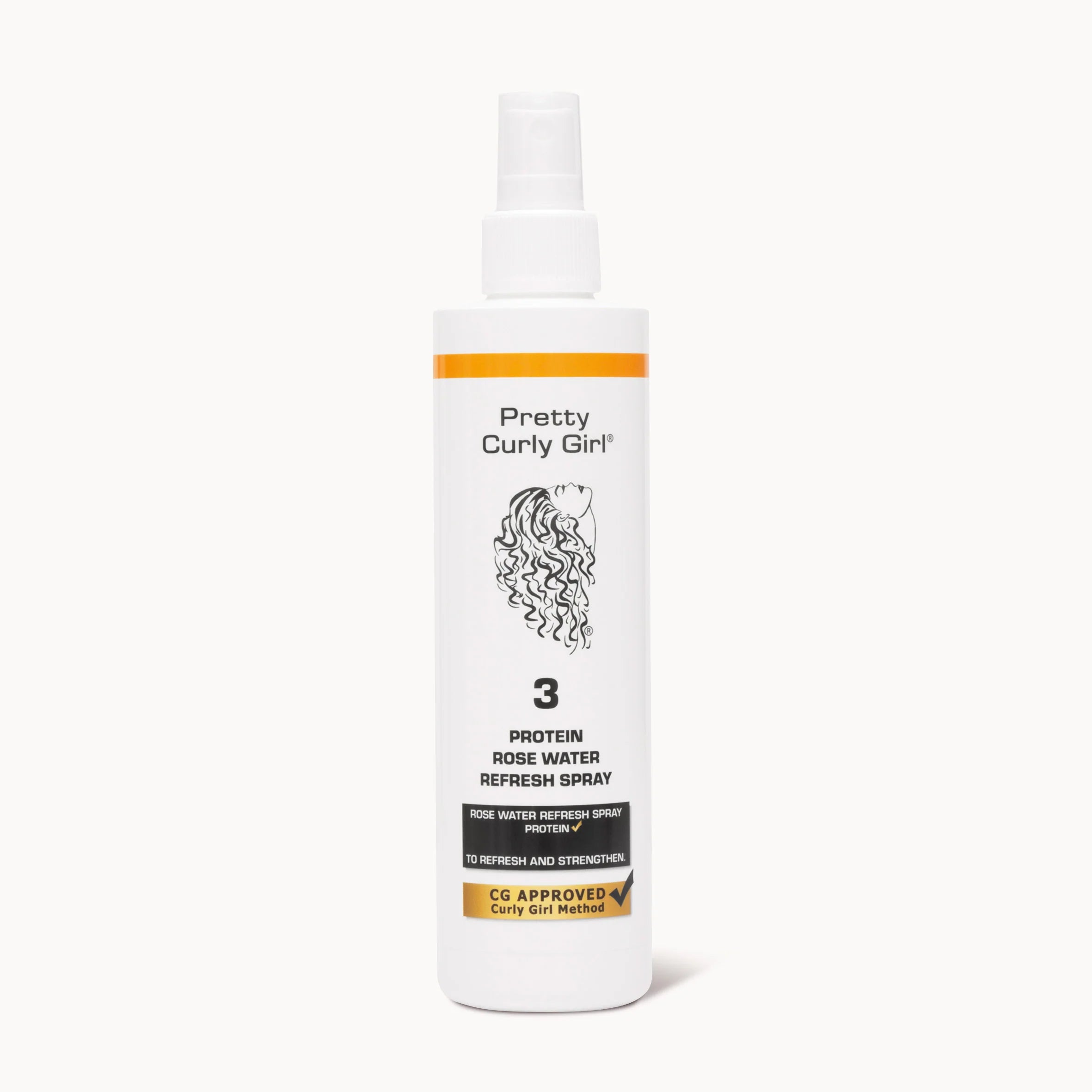 Spray rafraîchissant à l'eau de rose protéinée Pretty Curly Girl - 250 ml