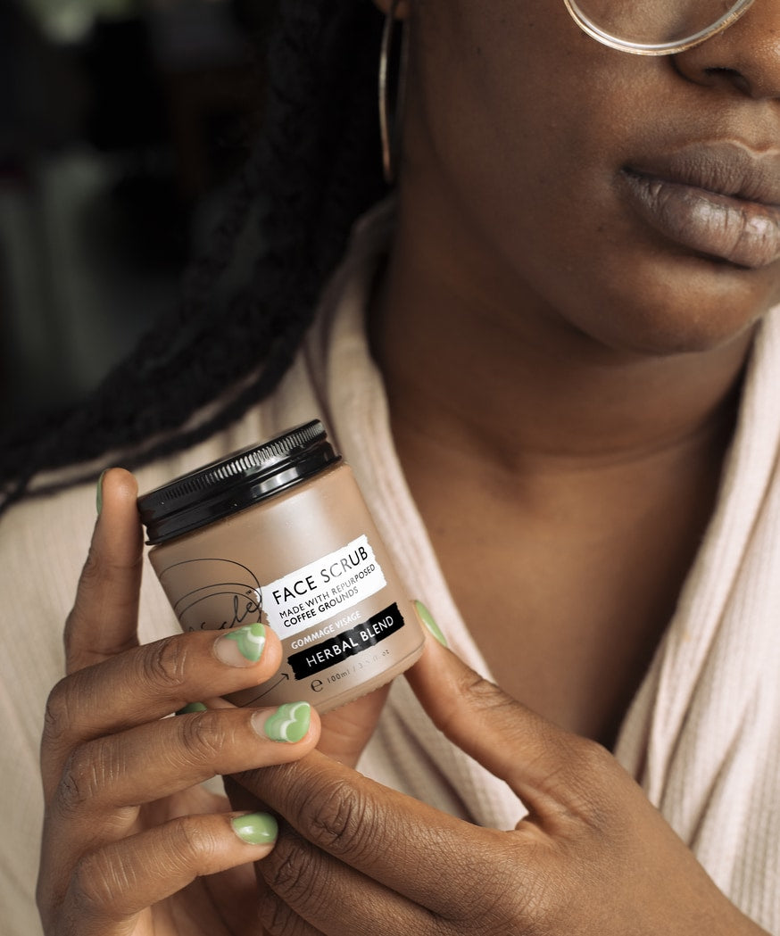 Coffee Face Scrub for acne - Herbal Blend - Upcircle Beauty